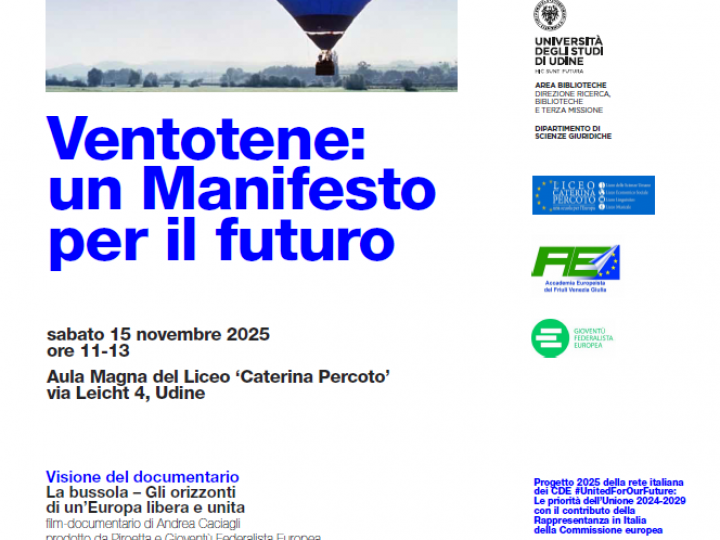 Ventotene: un Manifesto per il futuro- Sabato 15 novembre 2025