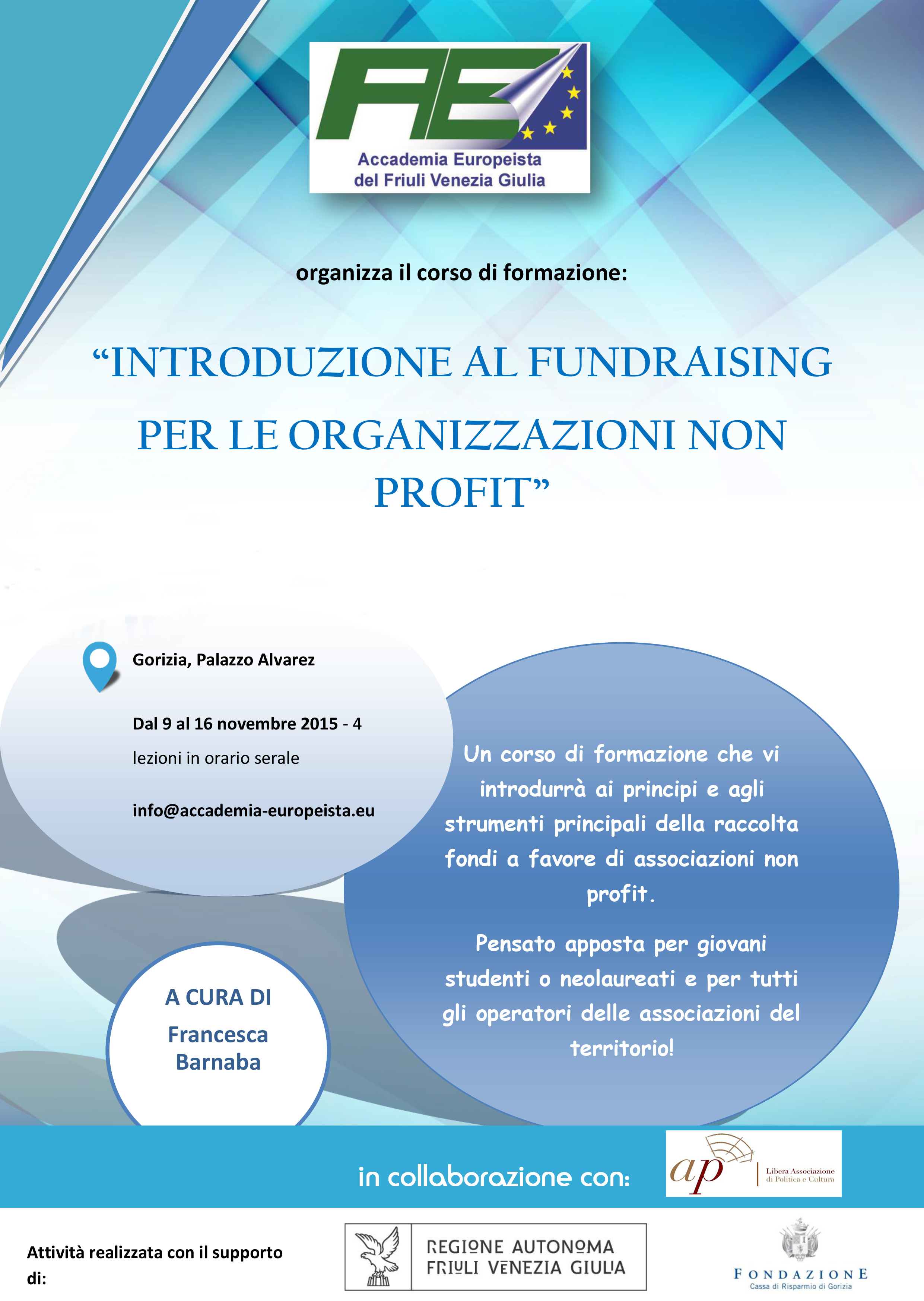Volantino Corso Fundraising